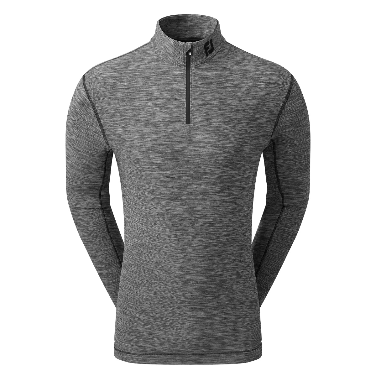 FootJoy Space Dye Chill-Out Mens Golf Pullover  - Black