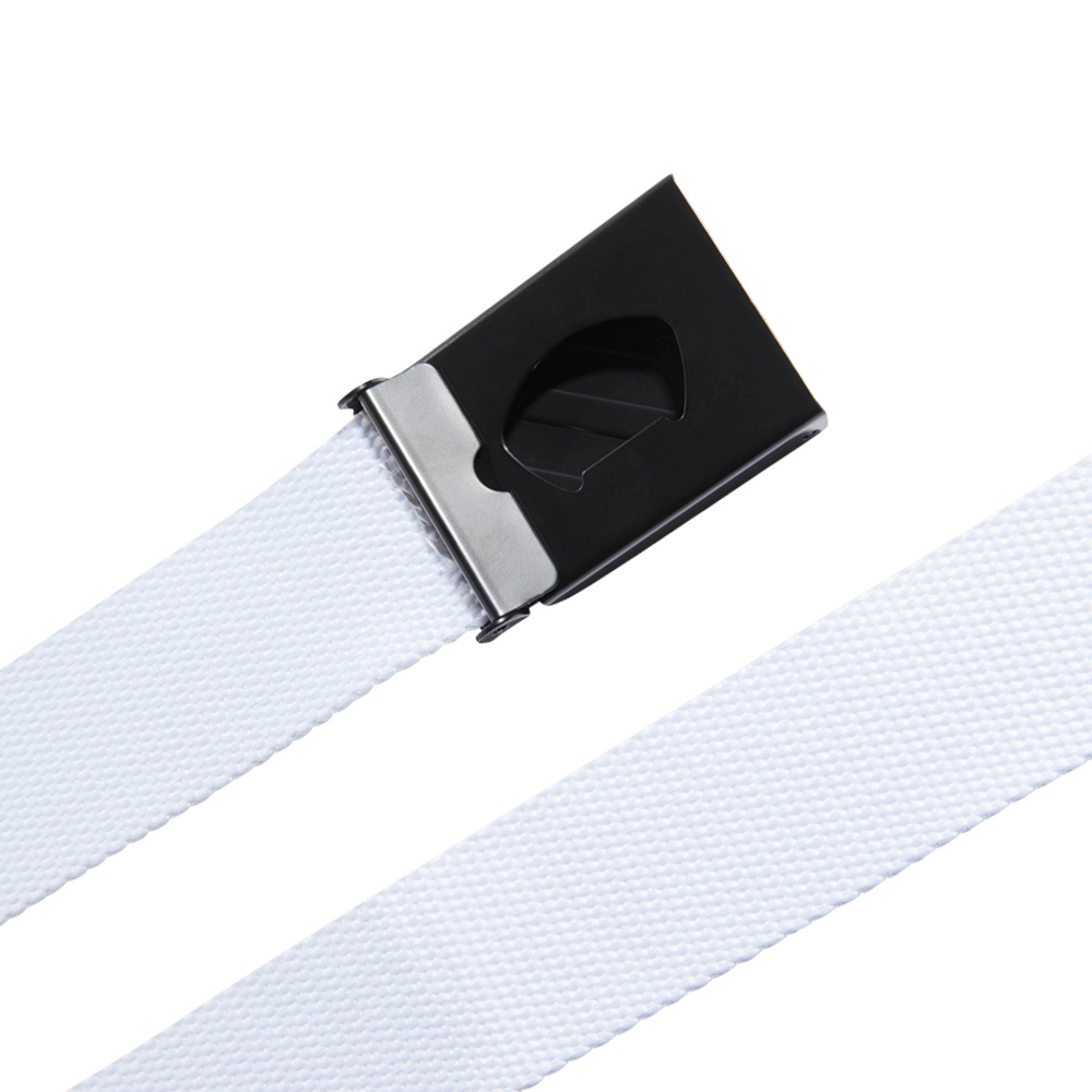 adidas 3-Stripes Buckle Webbing Golf Belt  - White