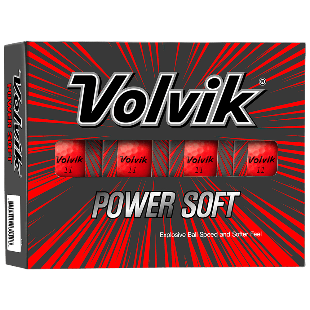 Volvik Power Soft Bright Golf Balls / 1 Dozen  - Red