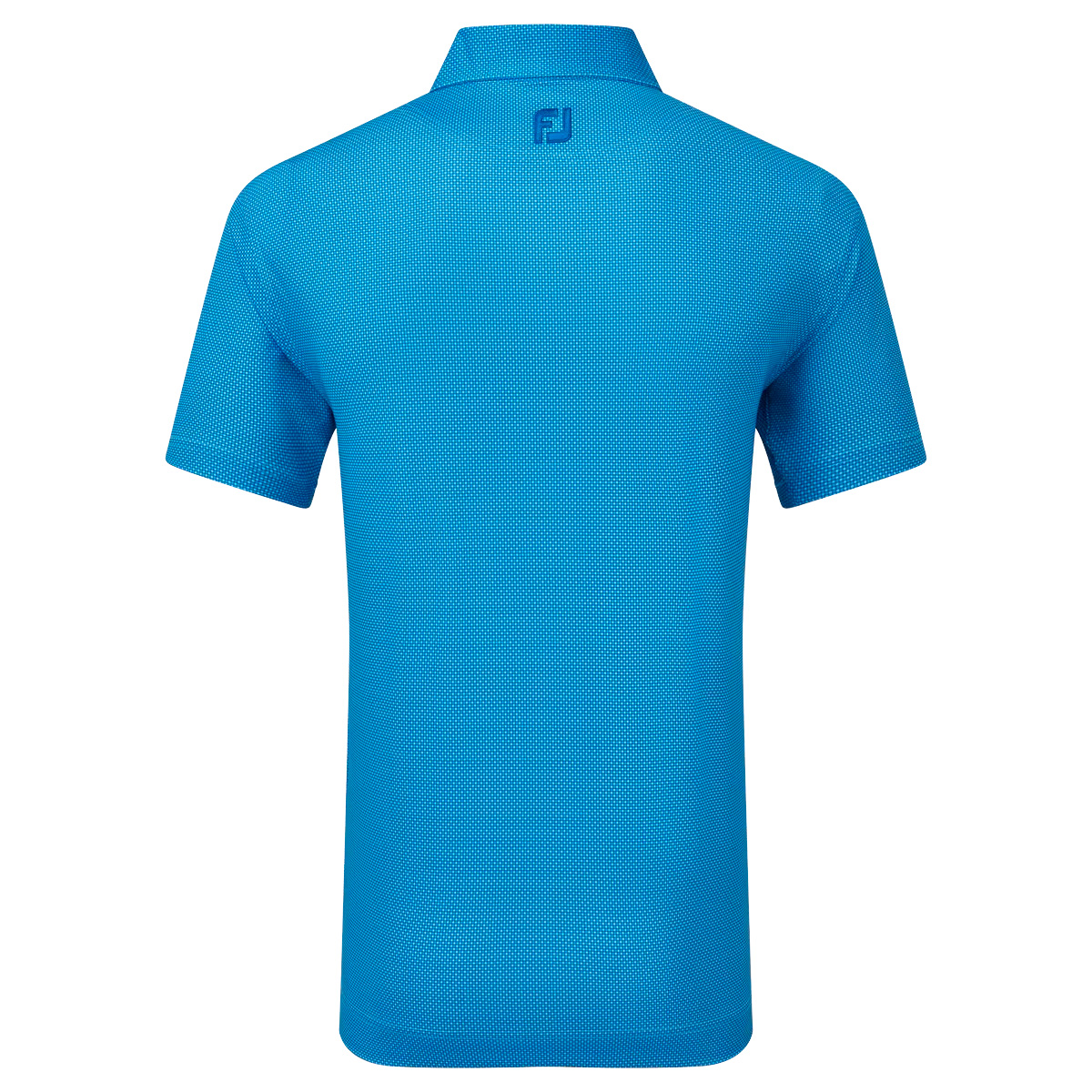 FootJoy EU Octagon Print Lisle Mens Golf Polo Shirt  - Blue Sky