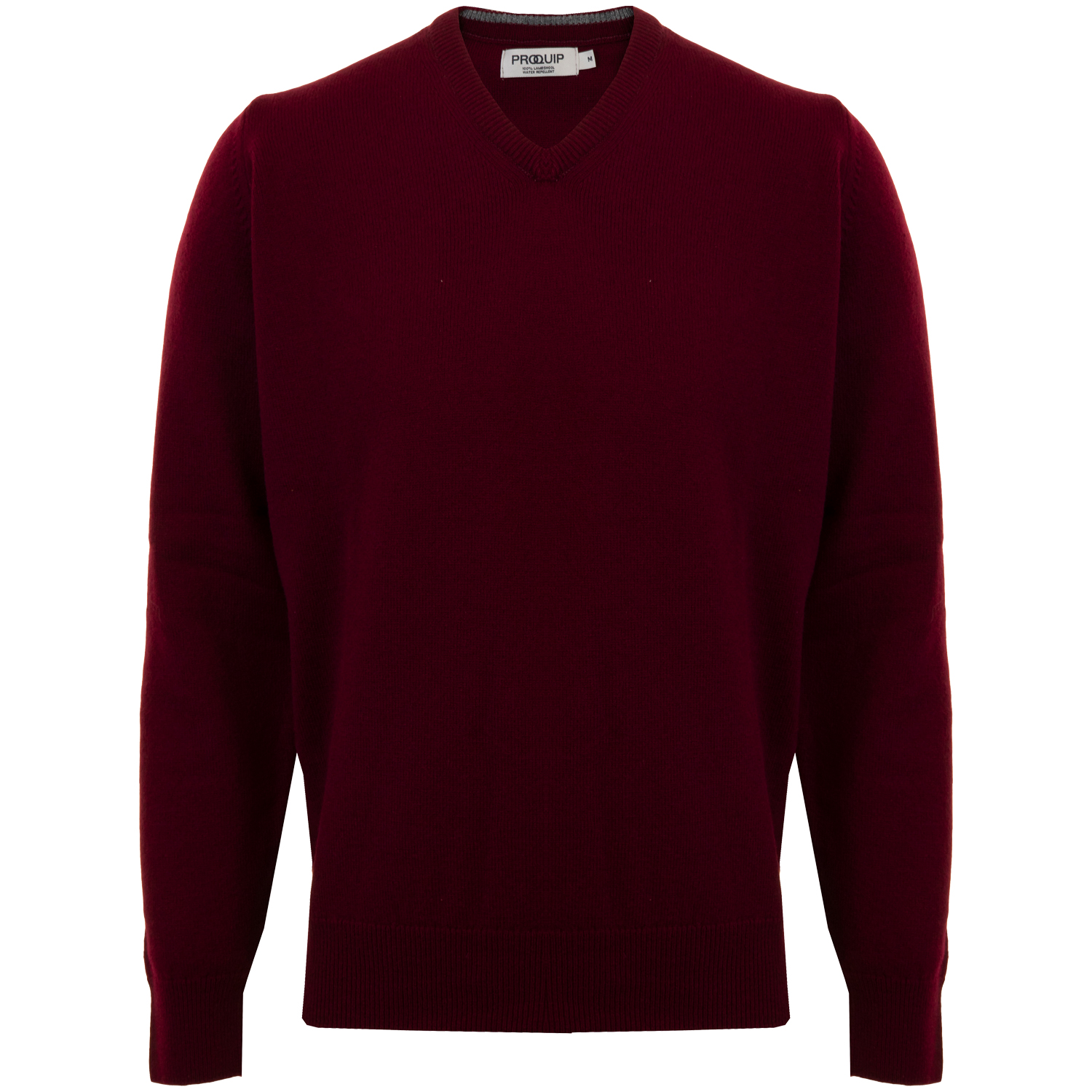 Proquip Mens Lambswool V-Neck Golf Sweater  - Bordeaux