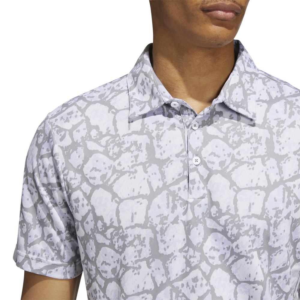 adidas Golf Cobblestone-Print Recycled Content Polo Shirt 