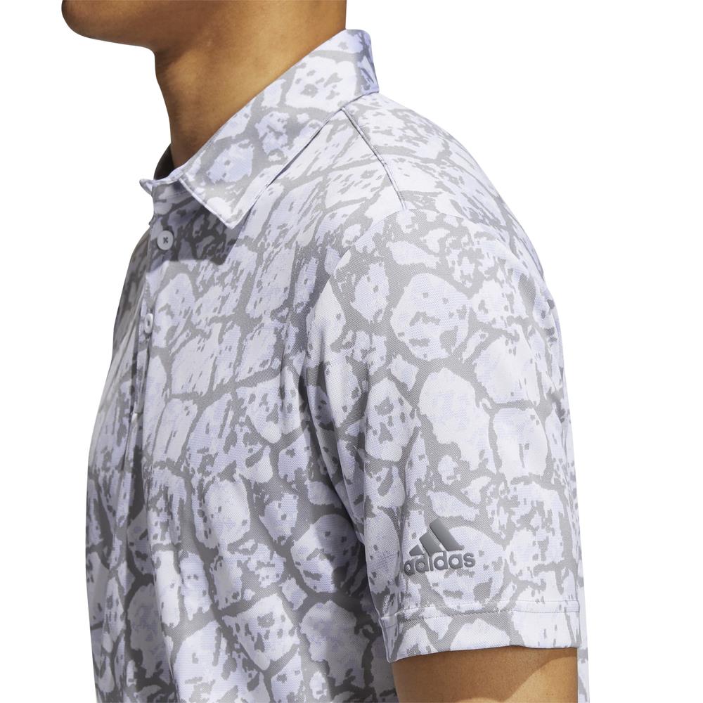 adidas Golf Cobblestone-Print Recycled Content Polo Shirt 