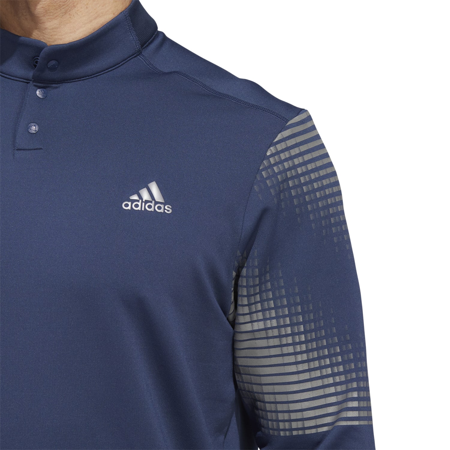 adidas Mens Statement Long Sleeve Golf Polo Shirt 