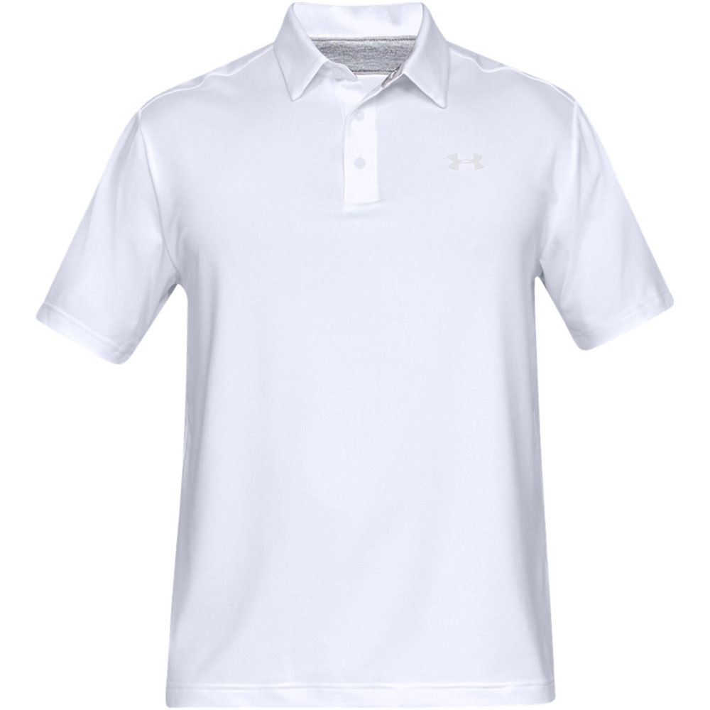 Under Armour Mens Heather PlayOff Golf Polo Shirt  - White
