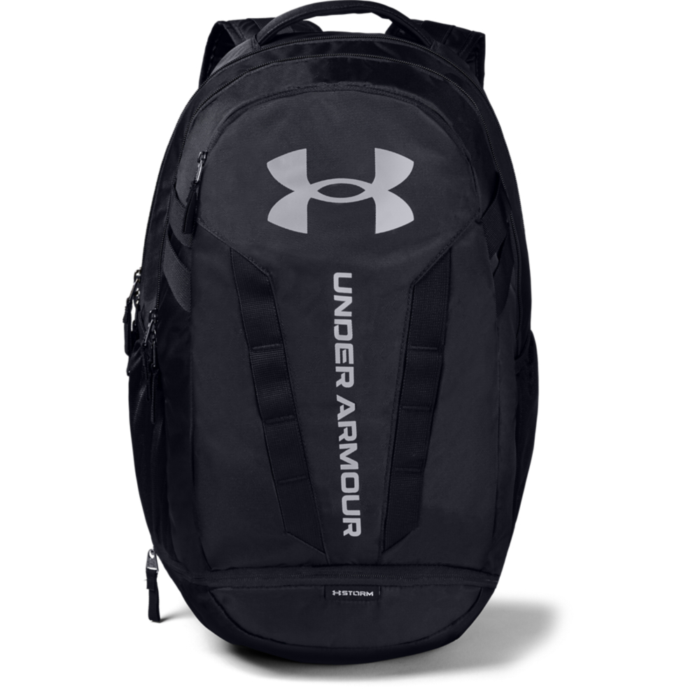 Under Armour Backpack UA Hustle 5.0 School Gym Travel Rucksack Sports Bag  - Black/Silver