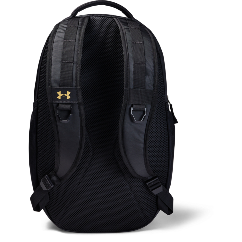 Under Armour Backpack UA Hustle 5.0 School Gym Travel Rucksack Sports Bag  - Black/Gold