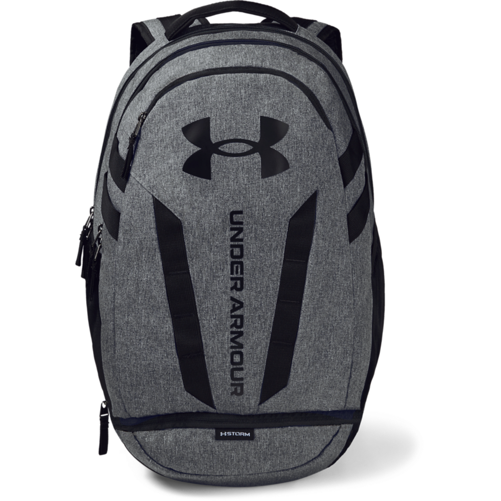 Under Armour Backpack UA Hustle 5.0 School Gym Travel Rucksack Sports Bag  - Black/Graphite Medium Heather