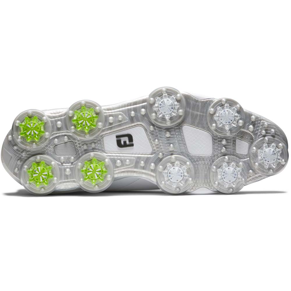 FootJoy Tour Alpha Mens Spiked Golf Shoes  - White/Grey/Lime