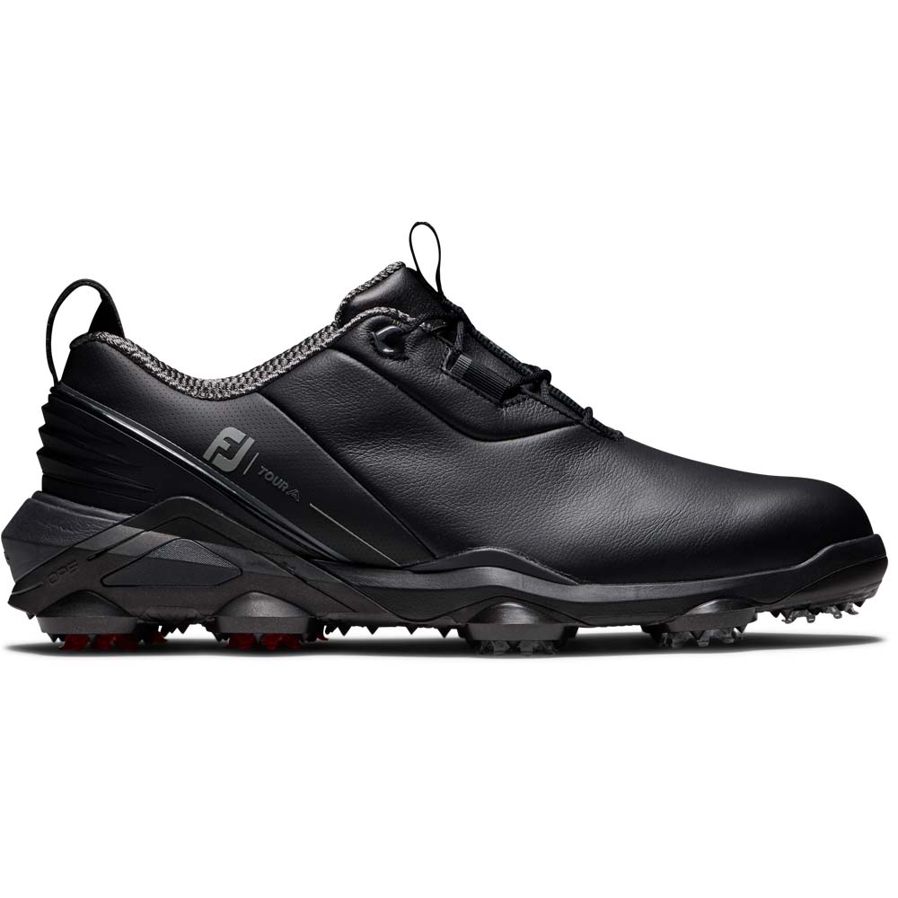 FootJoy Tour Alpha Mens Spiked Golf Shoes  - Black/Charcoal