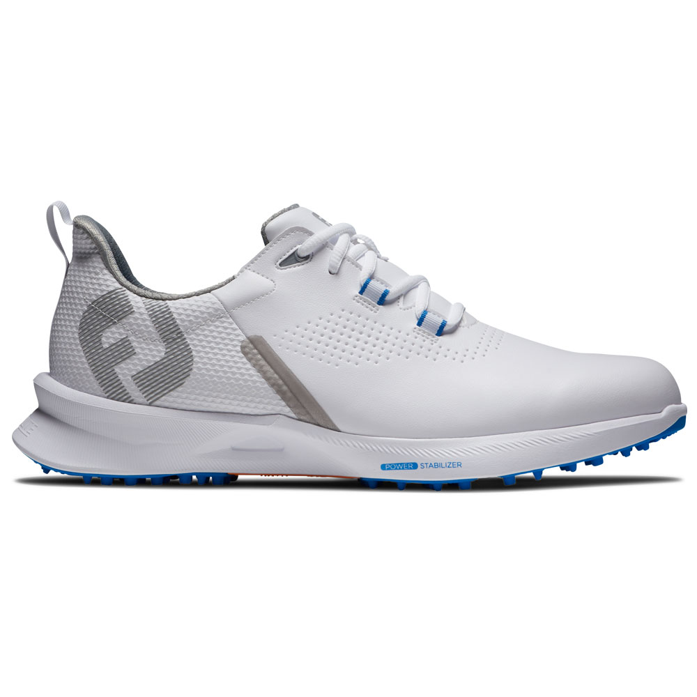 FootJoy Fuel Mens Spikeless Golf Shoes  - White/Grey/Blue