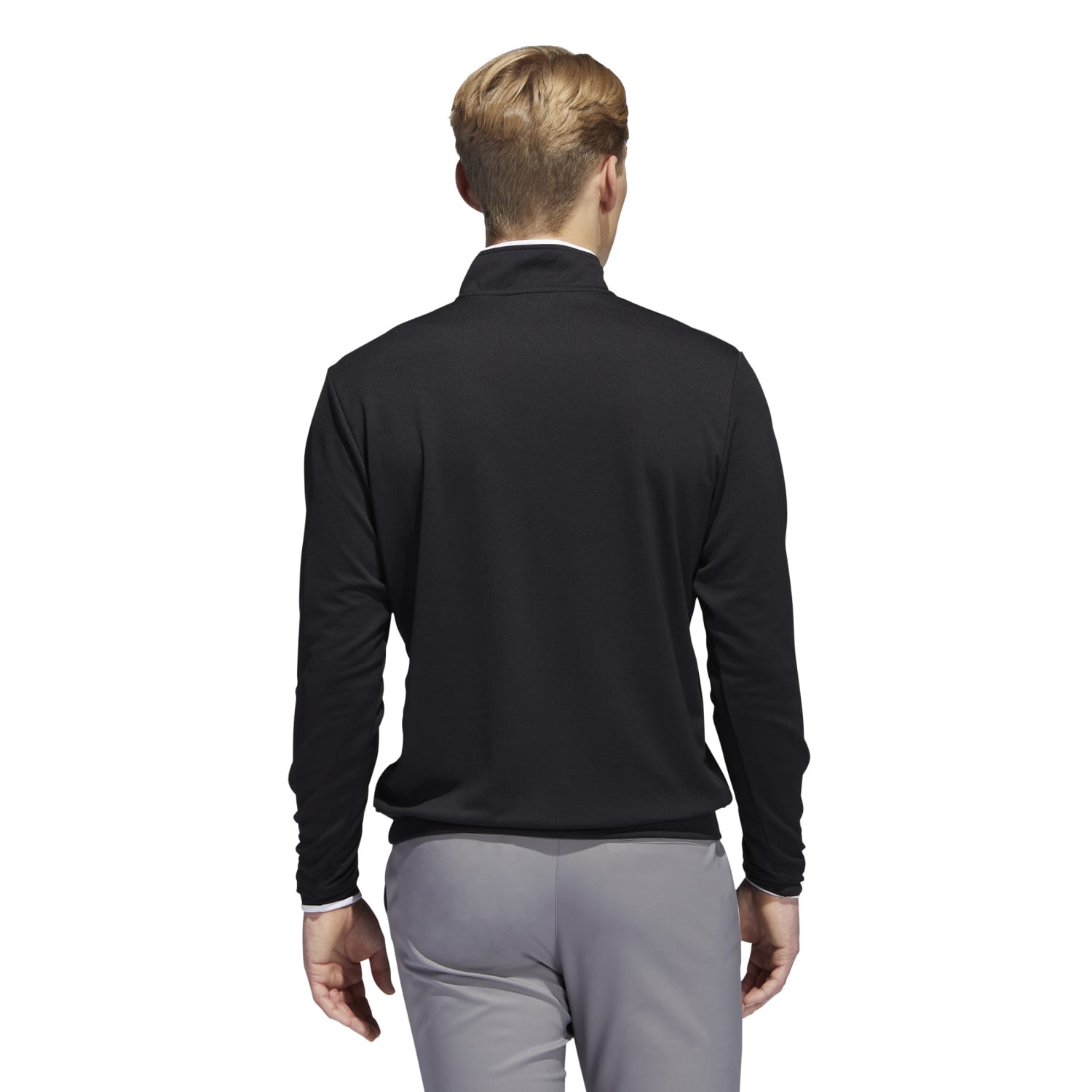 adidas Mens Primegreen UPF Lightweight Quarter Zip Pullover  - Black/White