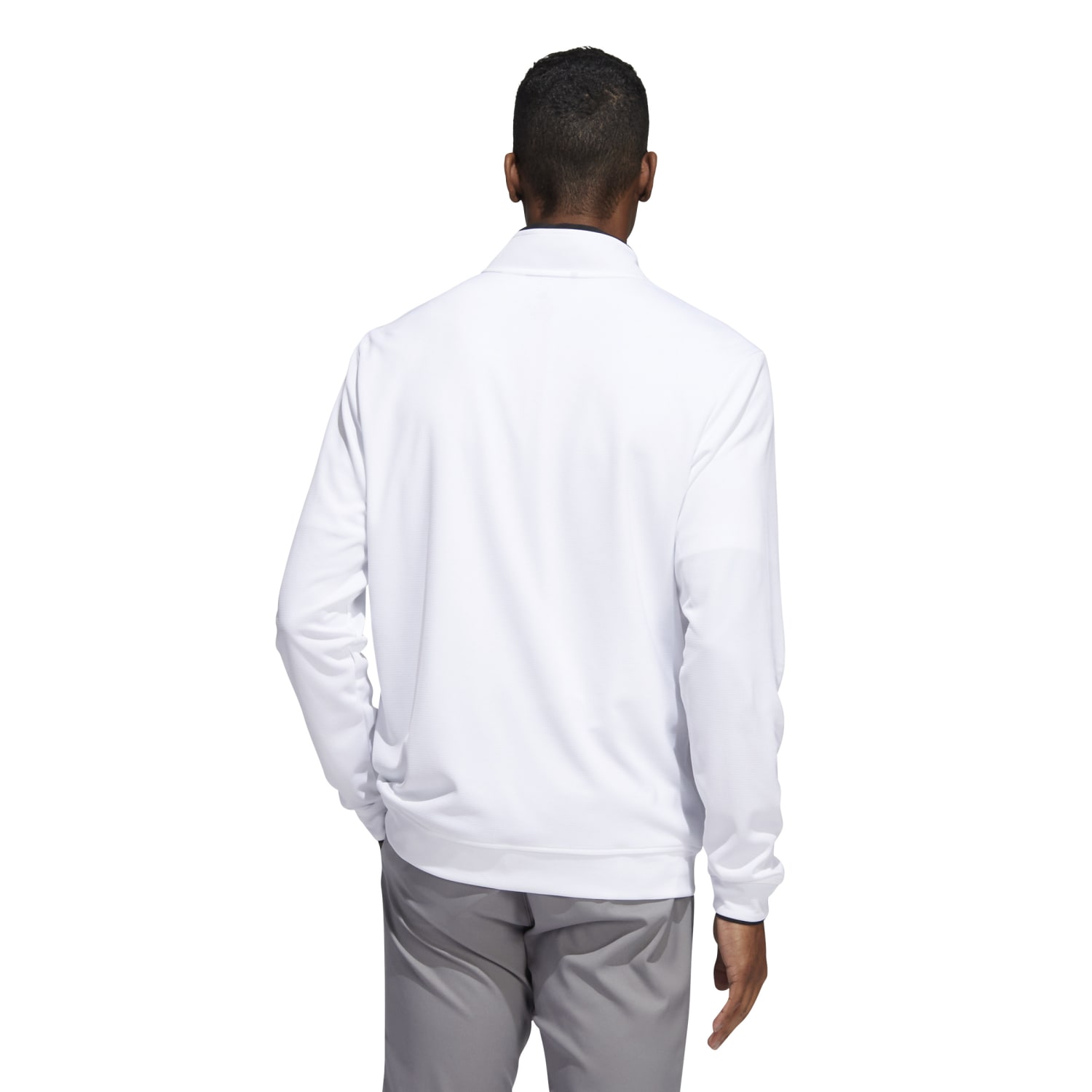 adidas Mens Primegreen UPF Lightweight Quarter Zip Pullover  - White
