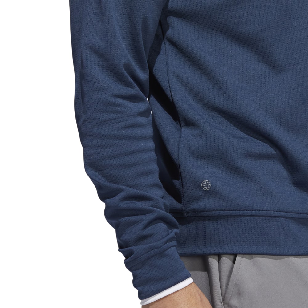 adidas Mens Primegreen UPF Lightweight Quarter Zip Pullover 