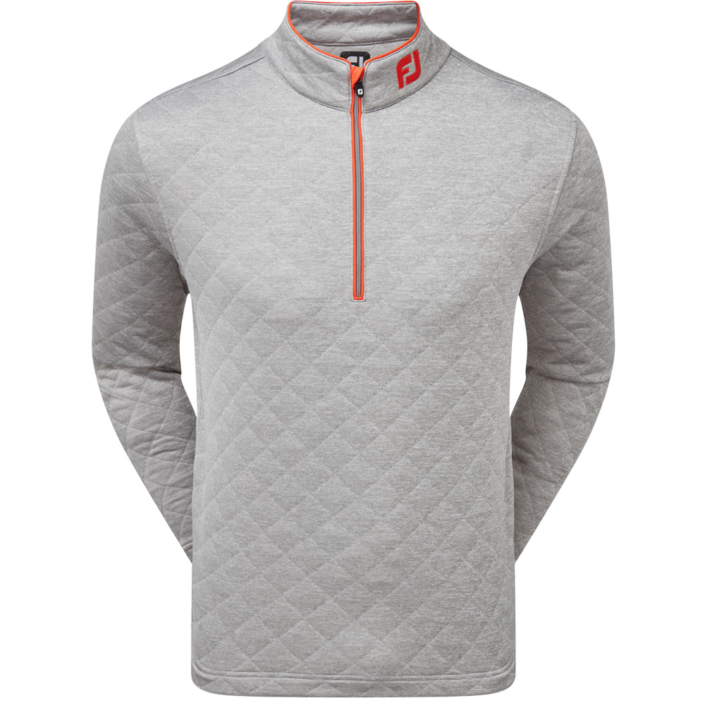 FootJoy Diamond Quilted Chill Out Extreme Golf Pullover  - Grey