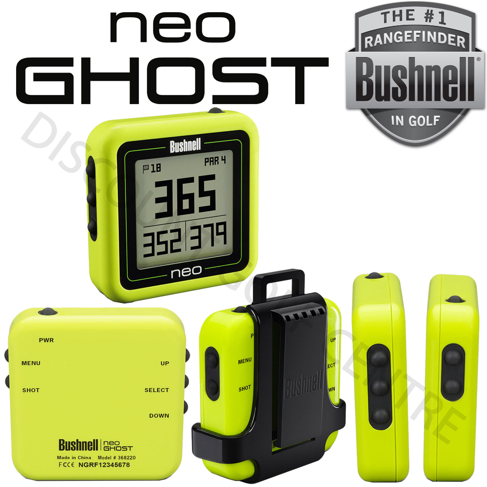 Bushnell 2017 Neo Ghost Waterproof Golf GPS Rangefinder No