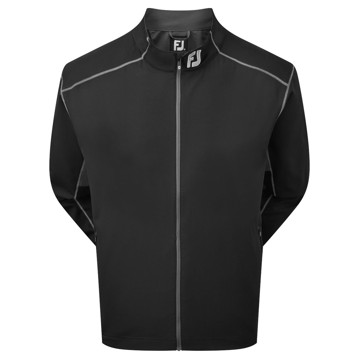 FootJoy EU FJ Full Zip Wind Shirt Jacket  - Black/Charcoal