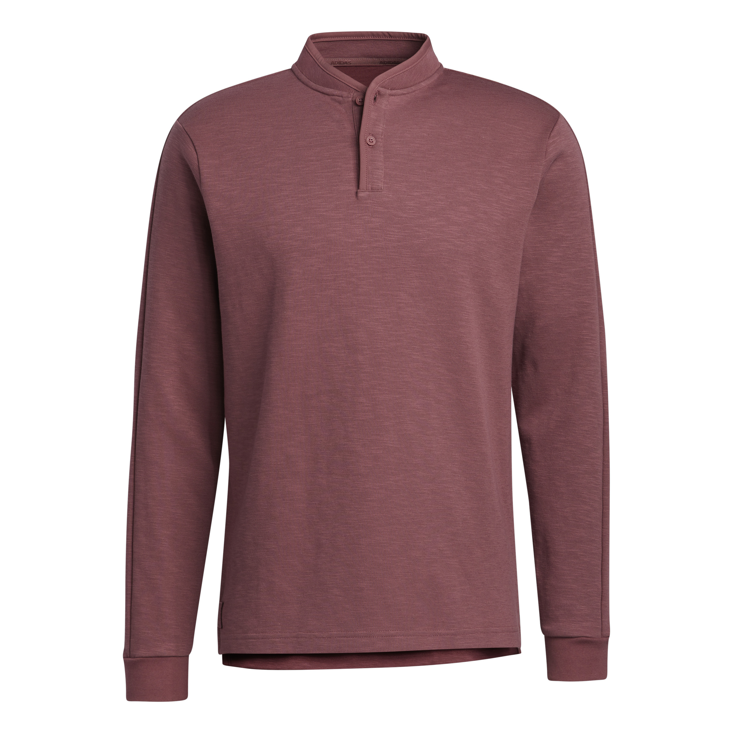 Adidas Go-To Long Sleeve Henley Golf Shirt  - Quiet Crimson