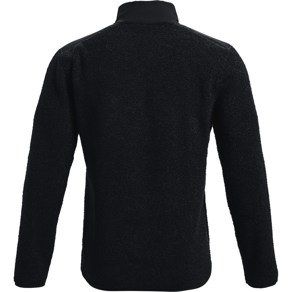 Under Armour Mens Pile Sweater Fleece Golf Top  - Black