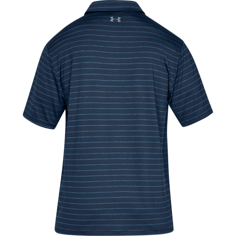 Under Armour Mens Tour Stripe PlayOff Golf Polo Shirt  - Academy/Blue