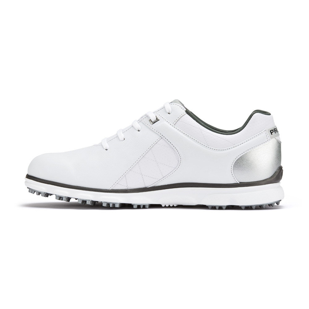 FootJoy Pro SL Waterproof Leather Mens Spikeless Golf Shoes  - White/Silver