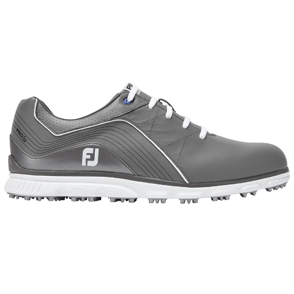 FootJoy Pro SL Waterproof Leather Mens Spikeless Golf Shoes  - Grey/White (2019)