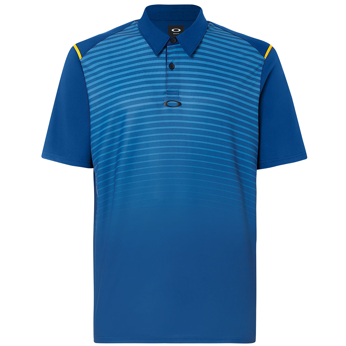 Oakley Golf Striped Ellipse Mens Polo Shirt  - Dark Blue