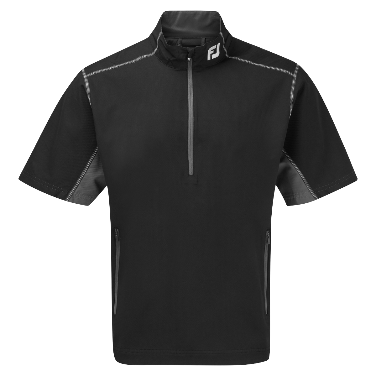 FootJoy EU FJ Half Zip Short Sleeve Wind Shirt  - Black