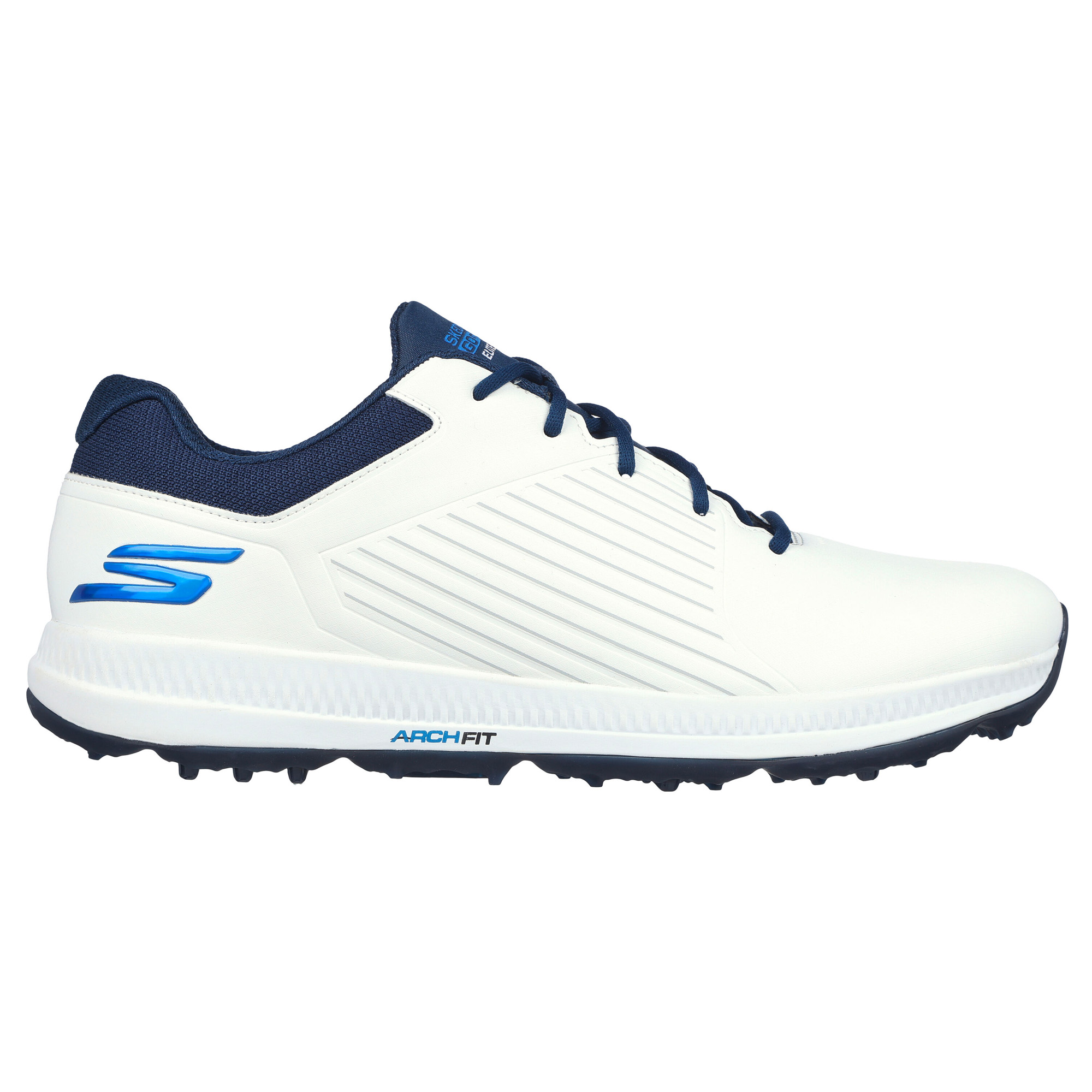Skechers Go Golf Elite 5 - GF Mens Spikeless Golf Shoes  - White/Navy