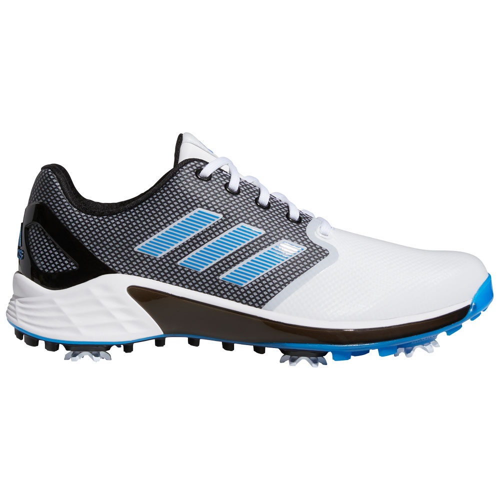 adidas ZG21 Waterproof Lightweight Mens Golf Shoes  - White/Blue Rush/Core Black