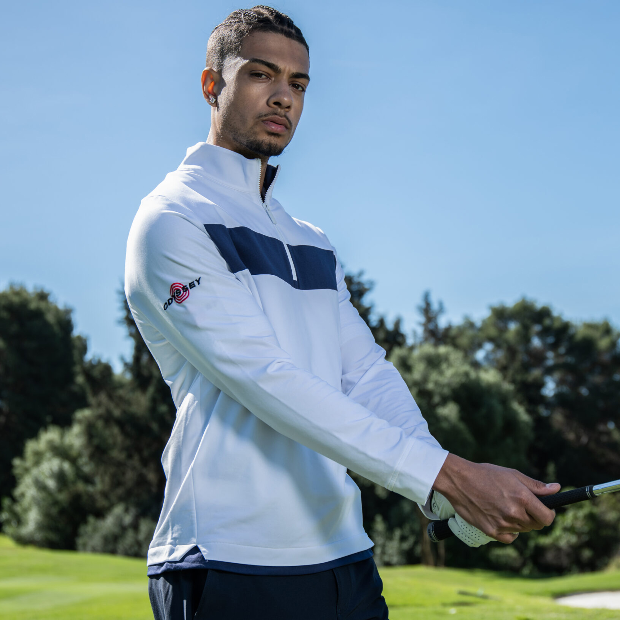 Callaway Golf Mens 2025 Odyssey 1/4 Zip Stretch Wicking Pullover Golf Sweater - Picture 12 of 18