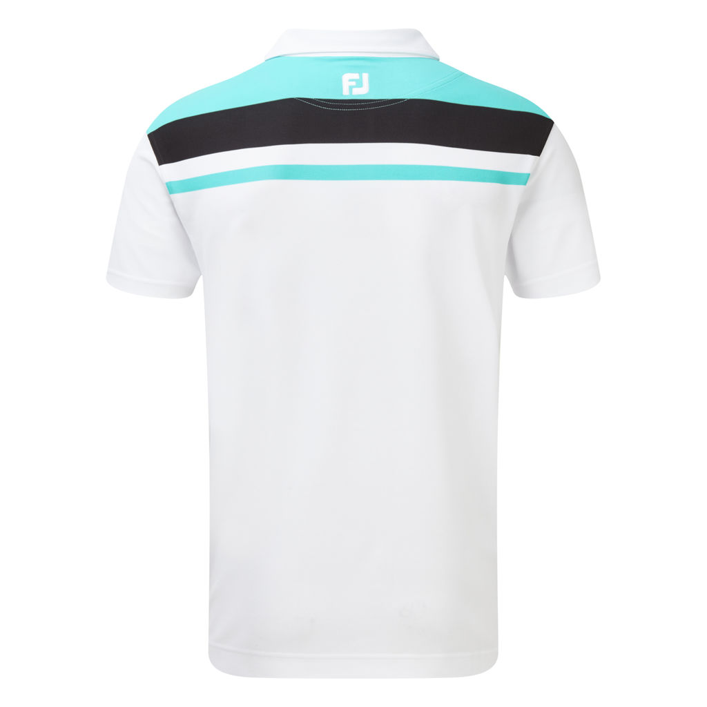 FootJoy Golf Stretch Pique Colour Block Yoke Mens Polo Shirt Scratch72