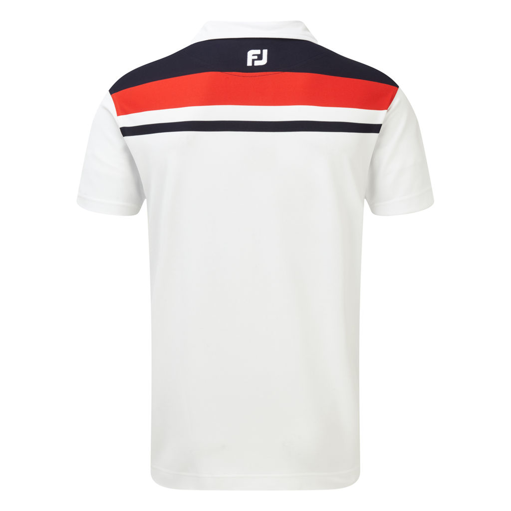 FootJoy Golf Stretch Pique Colour Block Yoke Mens Polo Shirt Scratch72