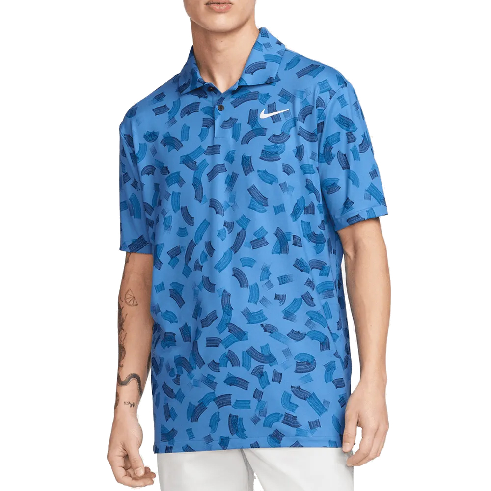Nike Golf Dri-Fit Tour Micro Print Polo Shirt  - Star Blue