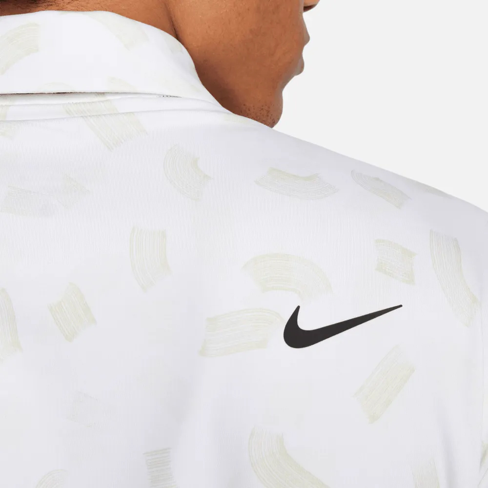 Nike Golf Dri-Fit Tour Micro Print Polo Shirt  - White