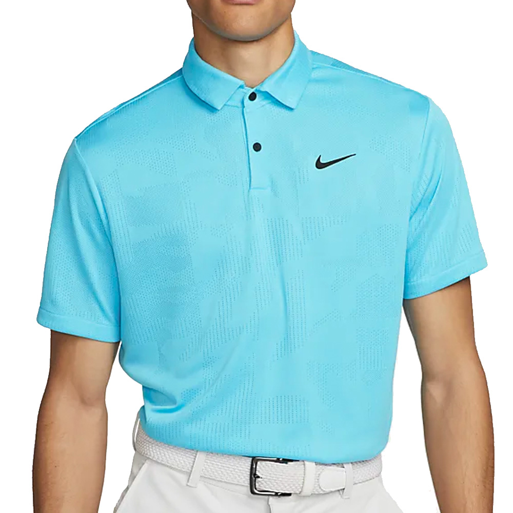 Nike Golf Dri-Fit Tour Jacquard Polo Shirt  - Baltic Blue