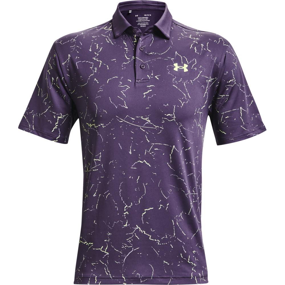 Under Armour Mens Playoff 2.0 Backwoods Print Polo Shirt  - Twilight Purple/Pale Moonlight
