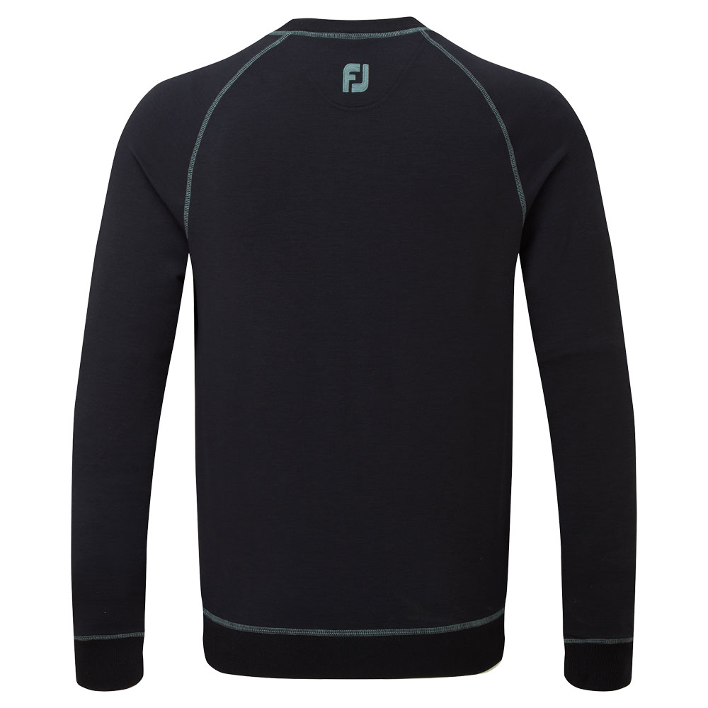 FootJoy French Terry Crew Neck Mens Golf Sweater  - Navy