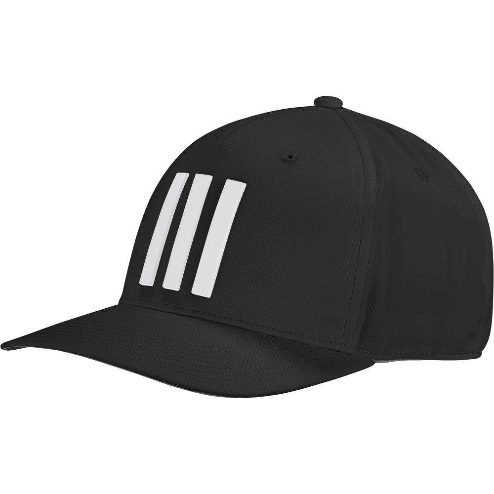adidas Golf Mens Tour Hat 3-Stripes Baseball Cap  - Black