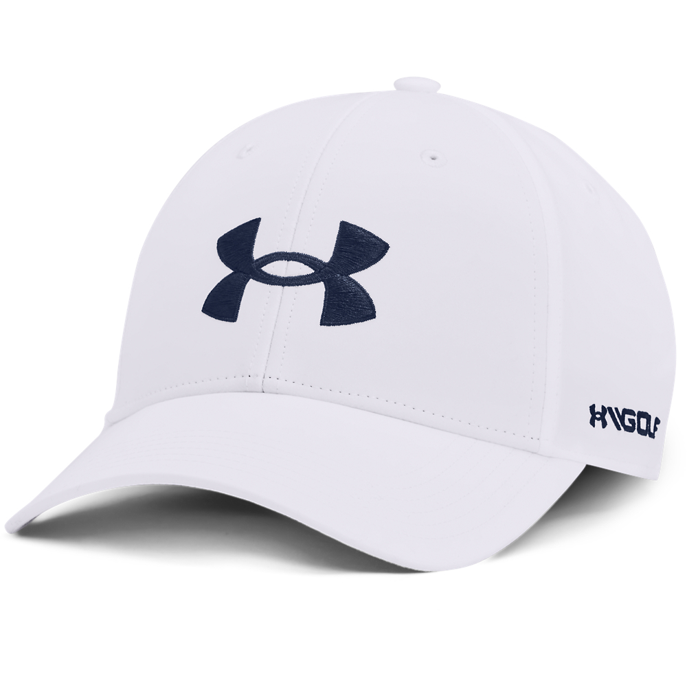 Under Armour Mens UA Golf96 Adjustable Hat Cap  - White/Academy