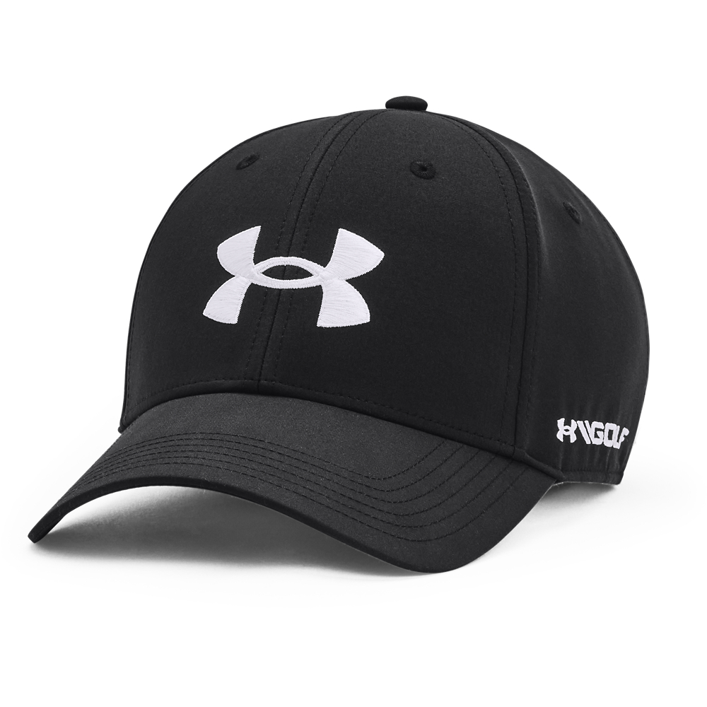 Under Armour Mens UA Golf96 Adjustable Hat Cap  - Black/White
