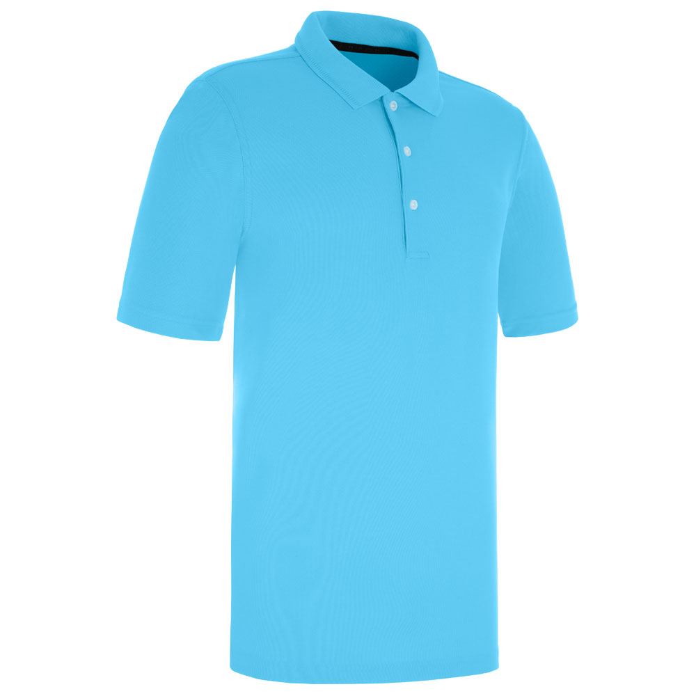 ProQuip Golf Mens Pro Tech Plain Polo Shirt  - Azure Blue