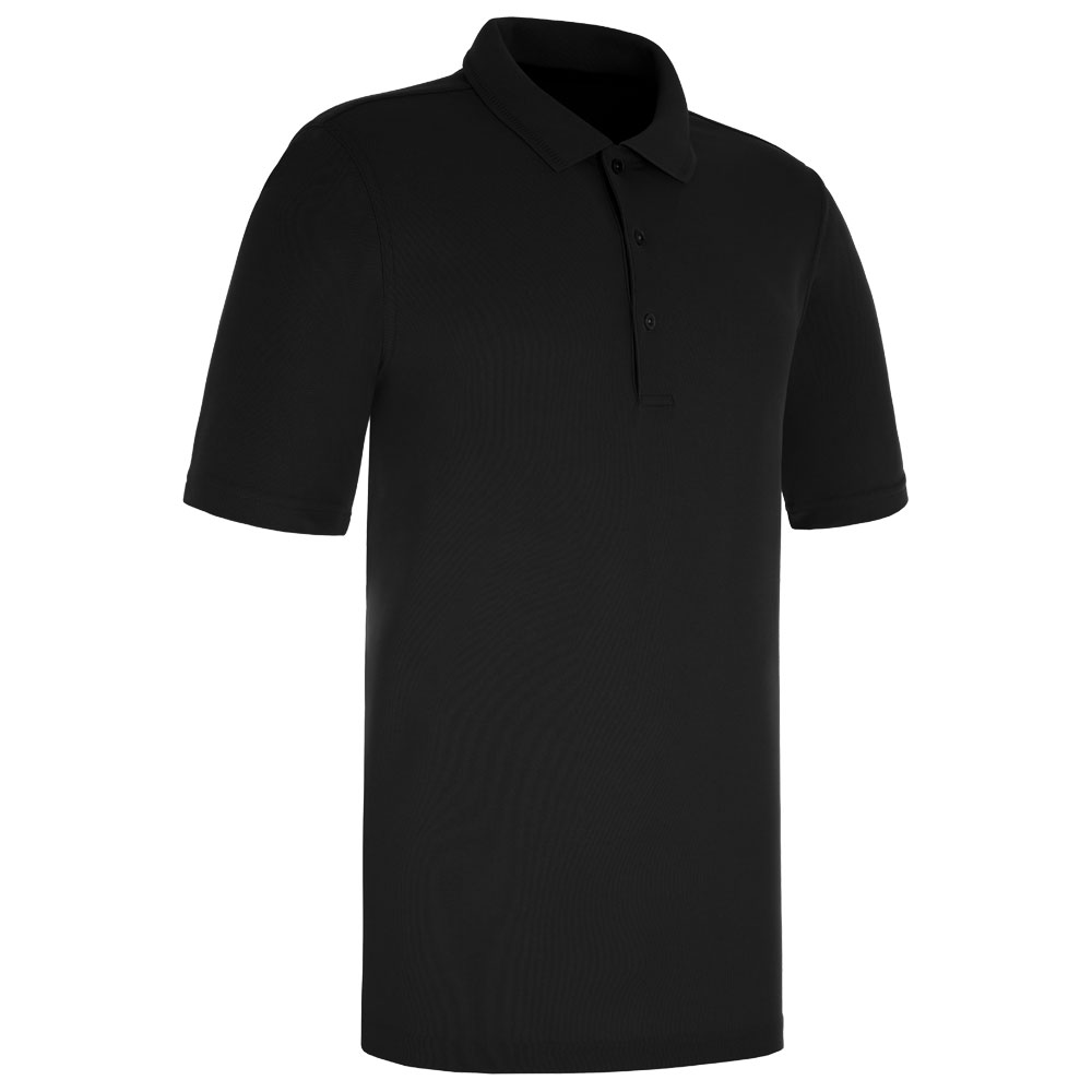 ProQuip Golf Mens Pro Tech Plain Polo Shirt  - Black