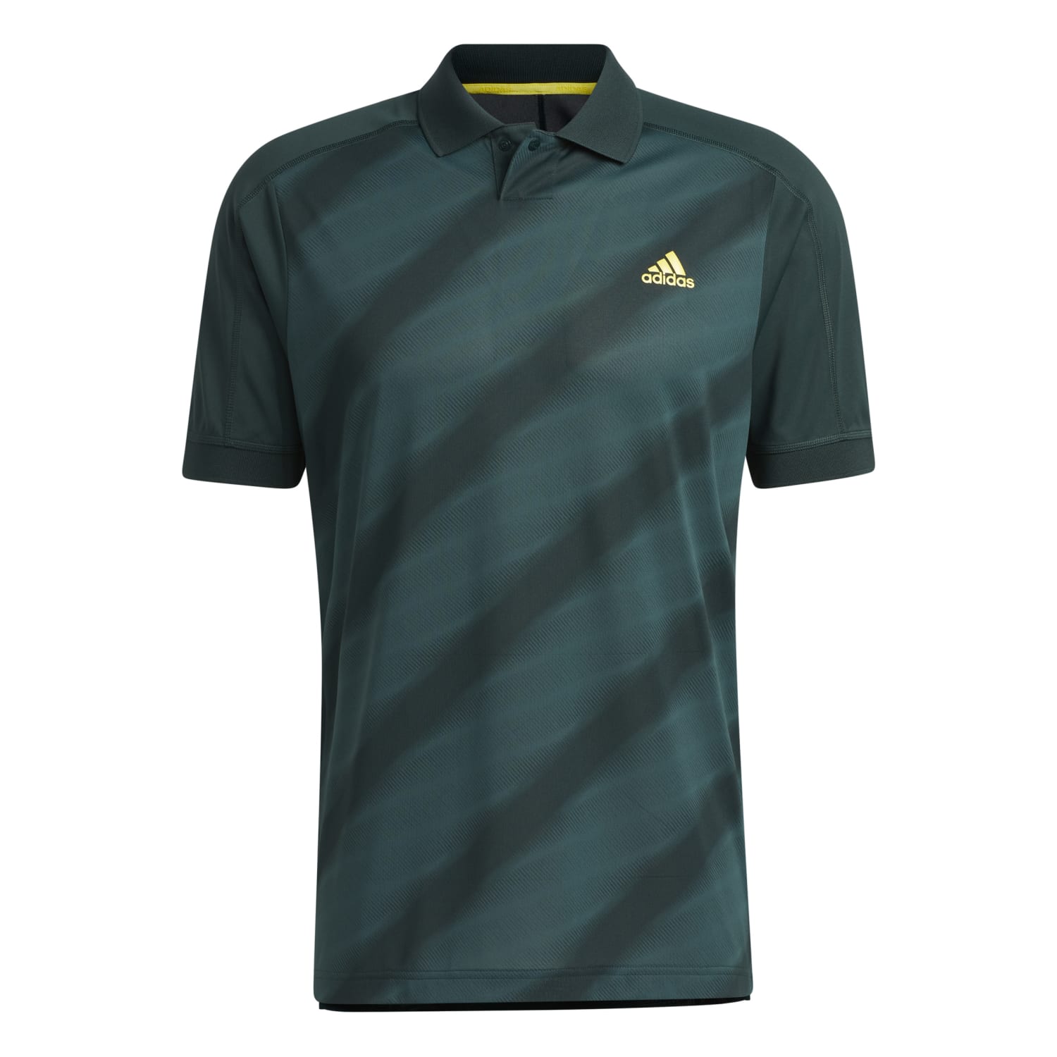 Adidas Mens Statement Print  Golf Polo Shirt  - Shadow Green