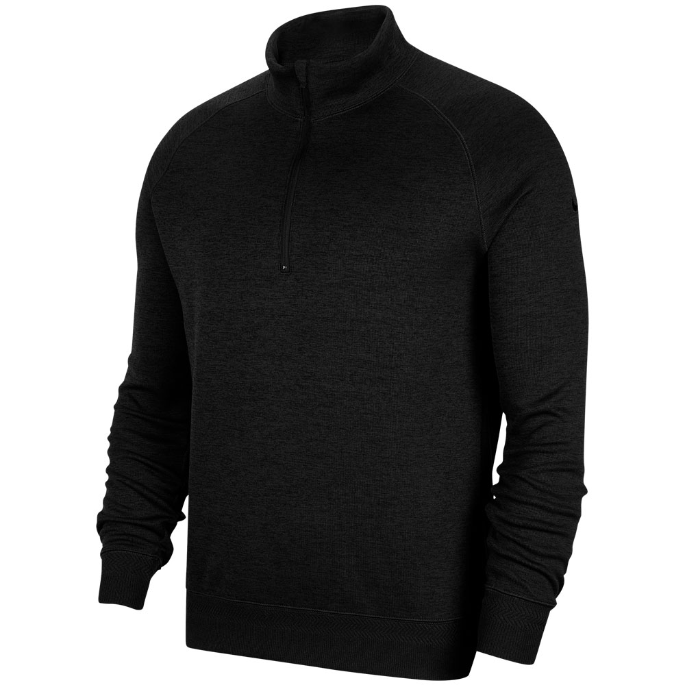 Nike Dry-Fit Player 1/2 Zip Golf Sweater  - Black
