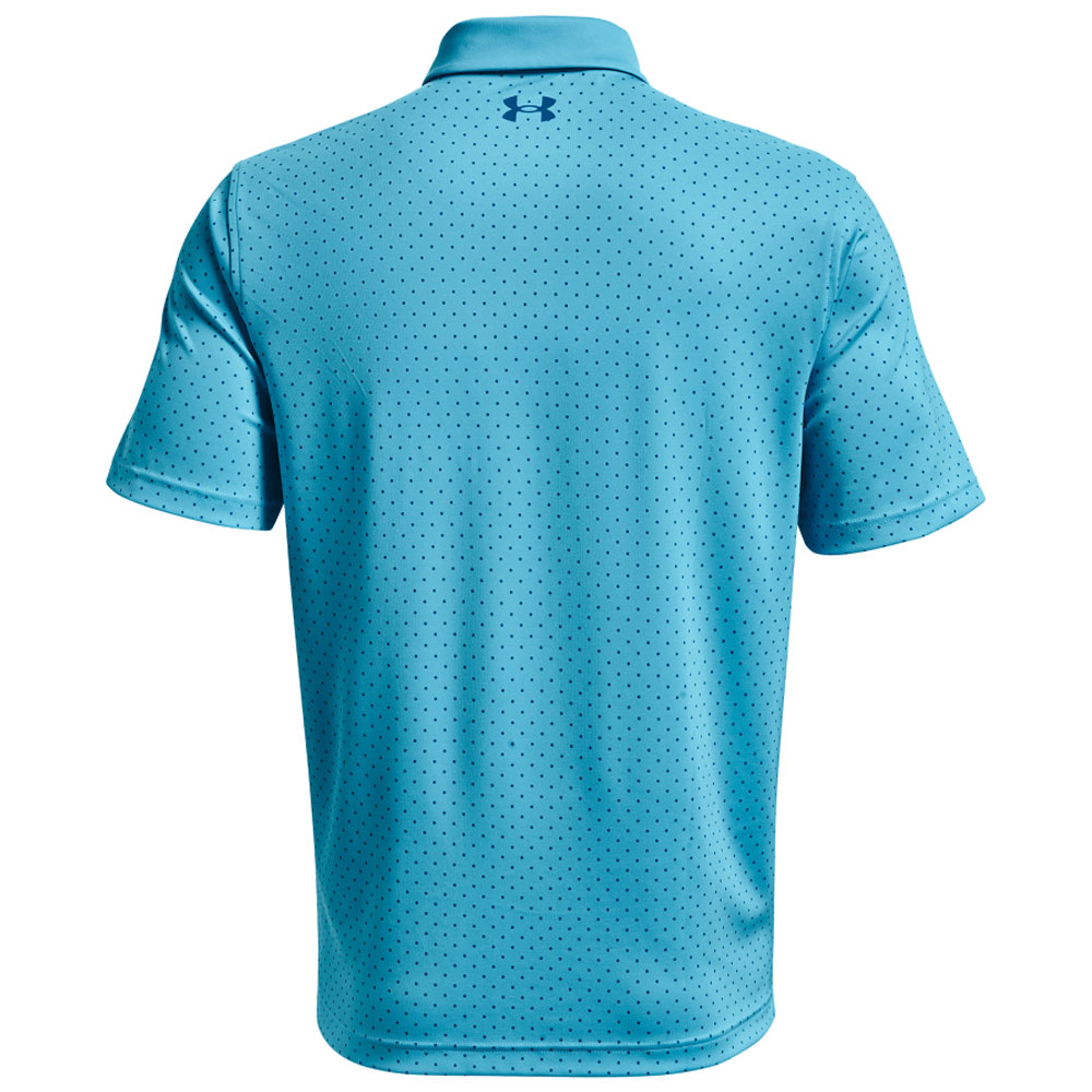 Under Armour Mens UA Performance Printed Golf Polo Shirt  - Fresco Blue/Cruise Blue