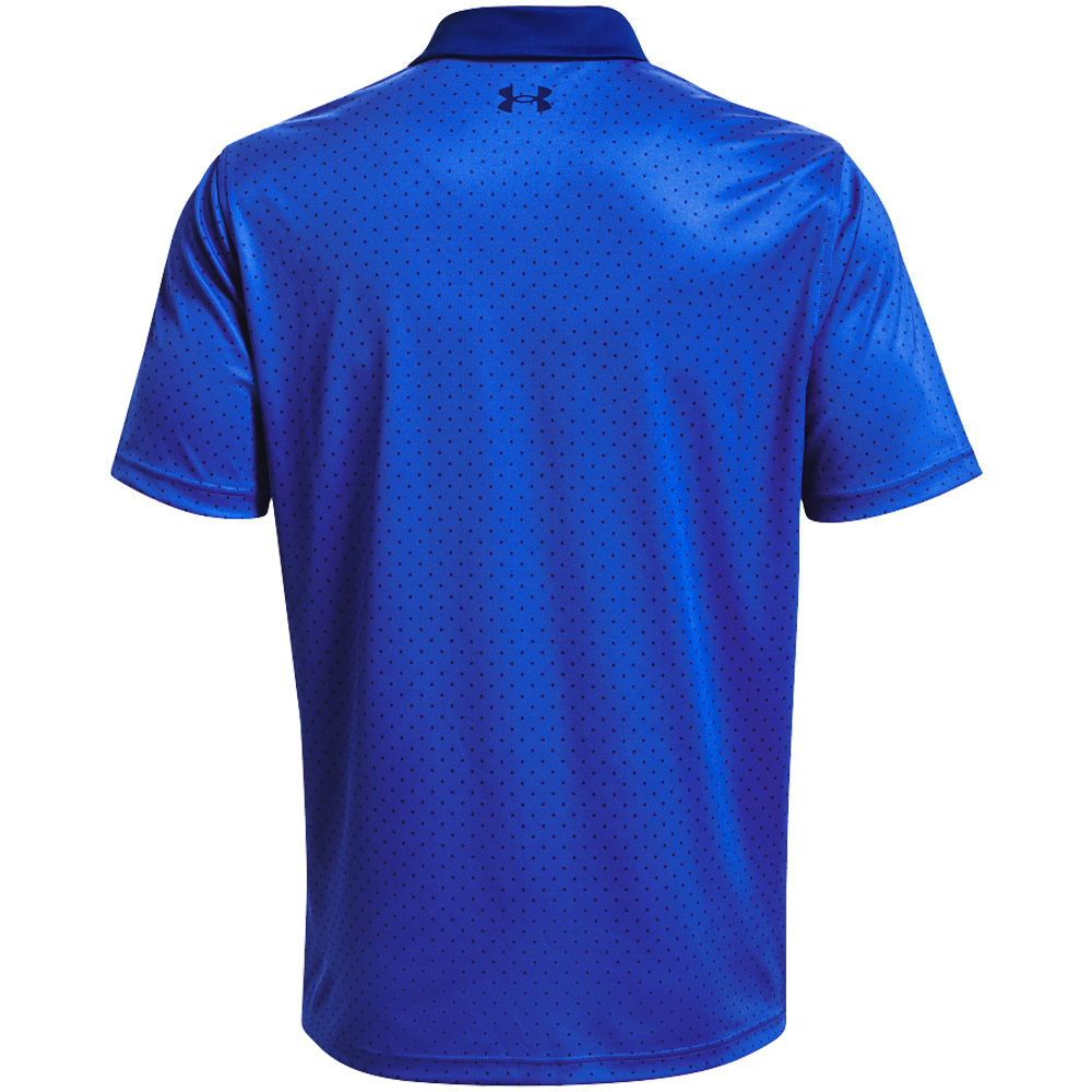 Under Armour Mens UA Performance Printed Golf Polo Shirt  - Versa Blue/Bauhaus Blue