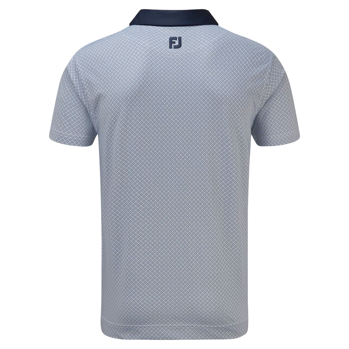 FootJoy Lisle Foulard Print Mens Golf Polo Shirt  - Navy/White