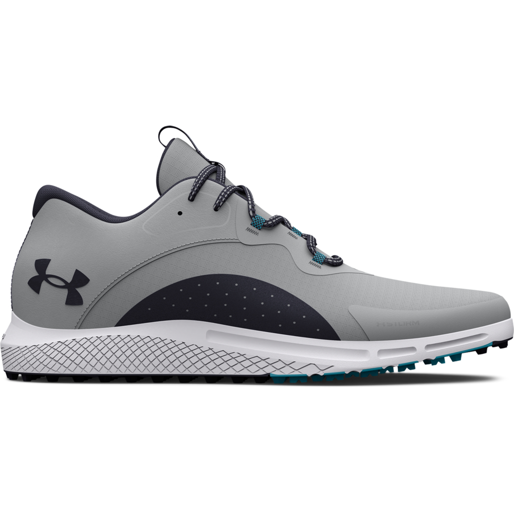 Under Armour UA Charged Draw 2 SL Mens Spikeless Golf Shoes  - Mod Grey