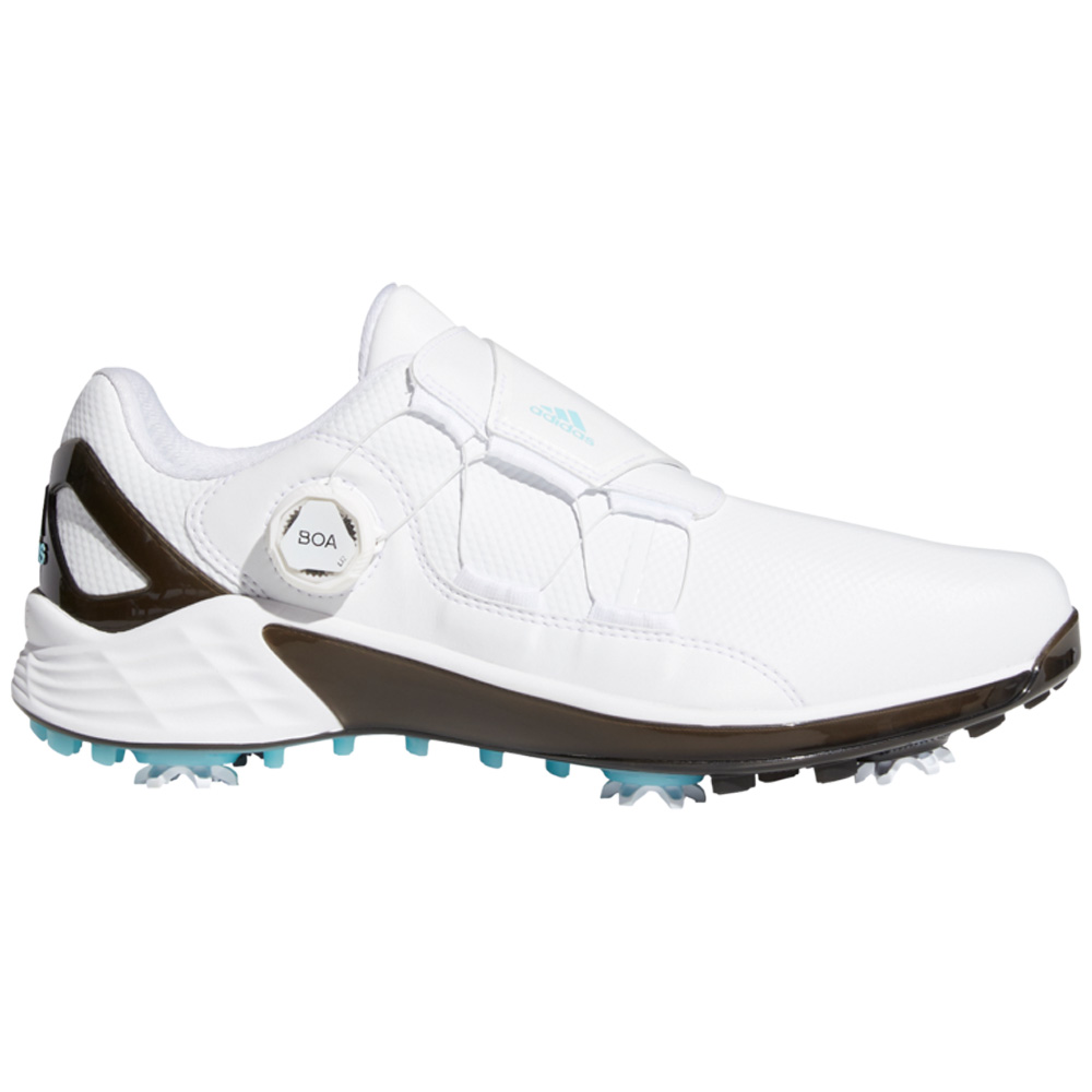 adidas ZG21 BOA Mens Waterproof Golf Shoes  - White/Black/Hazy Sky